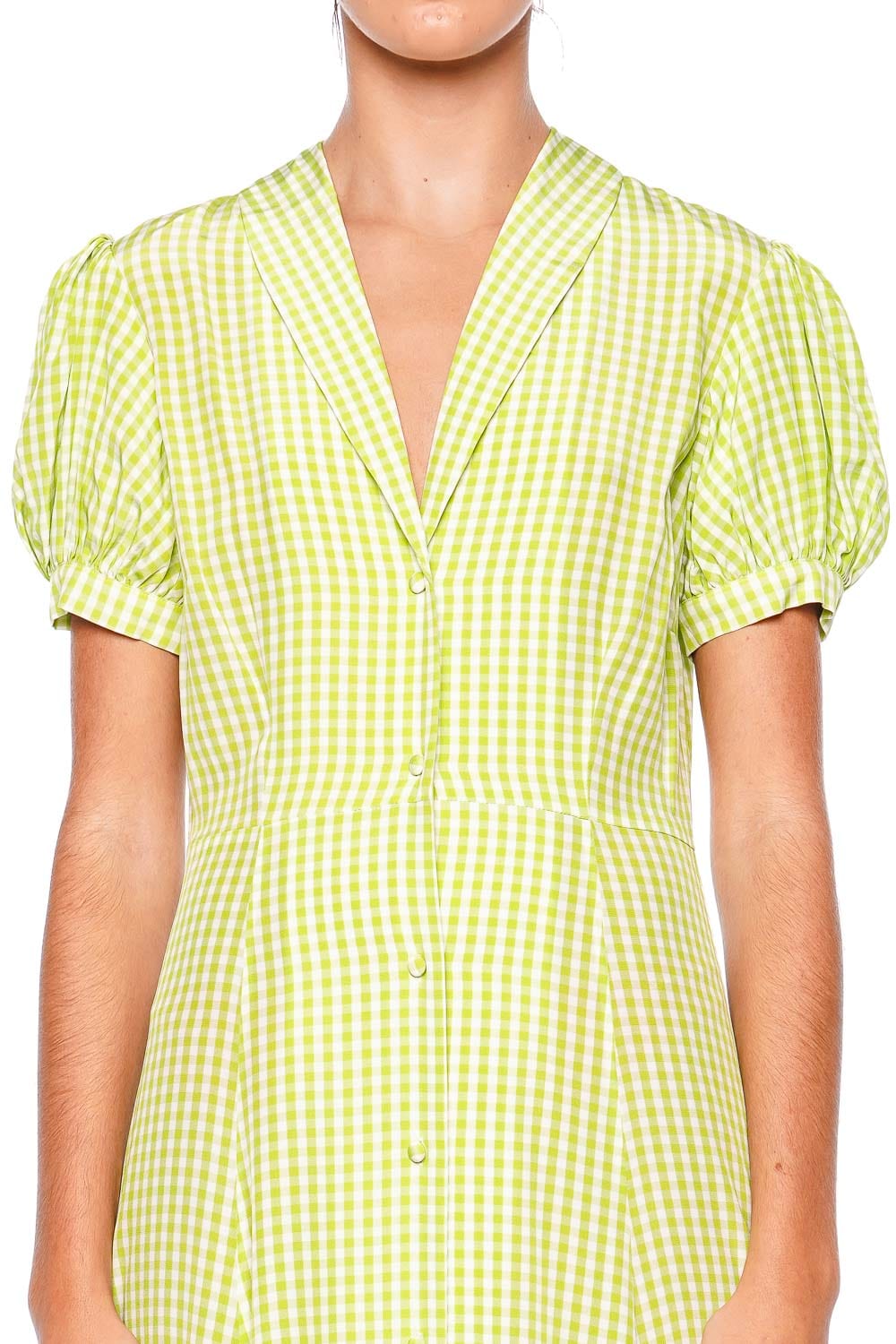 Bel Silk Gingham Maxi Shirt Dress