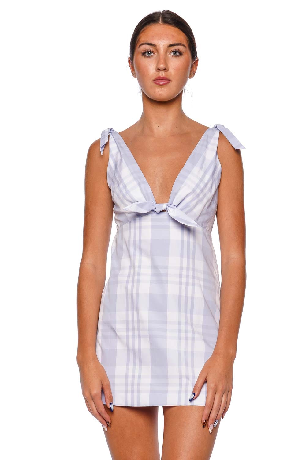 Brynnie Tide Pool Plaid Mini Dress