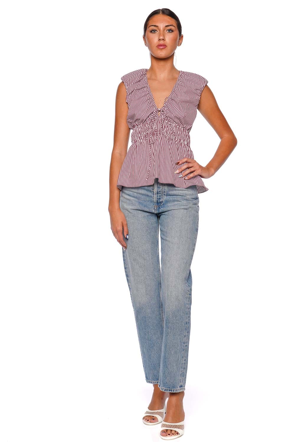 90's Pinch Waist High Rise Straight Jean