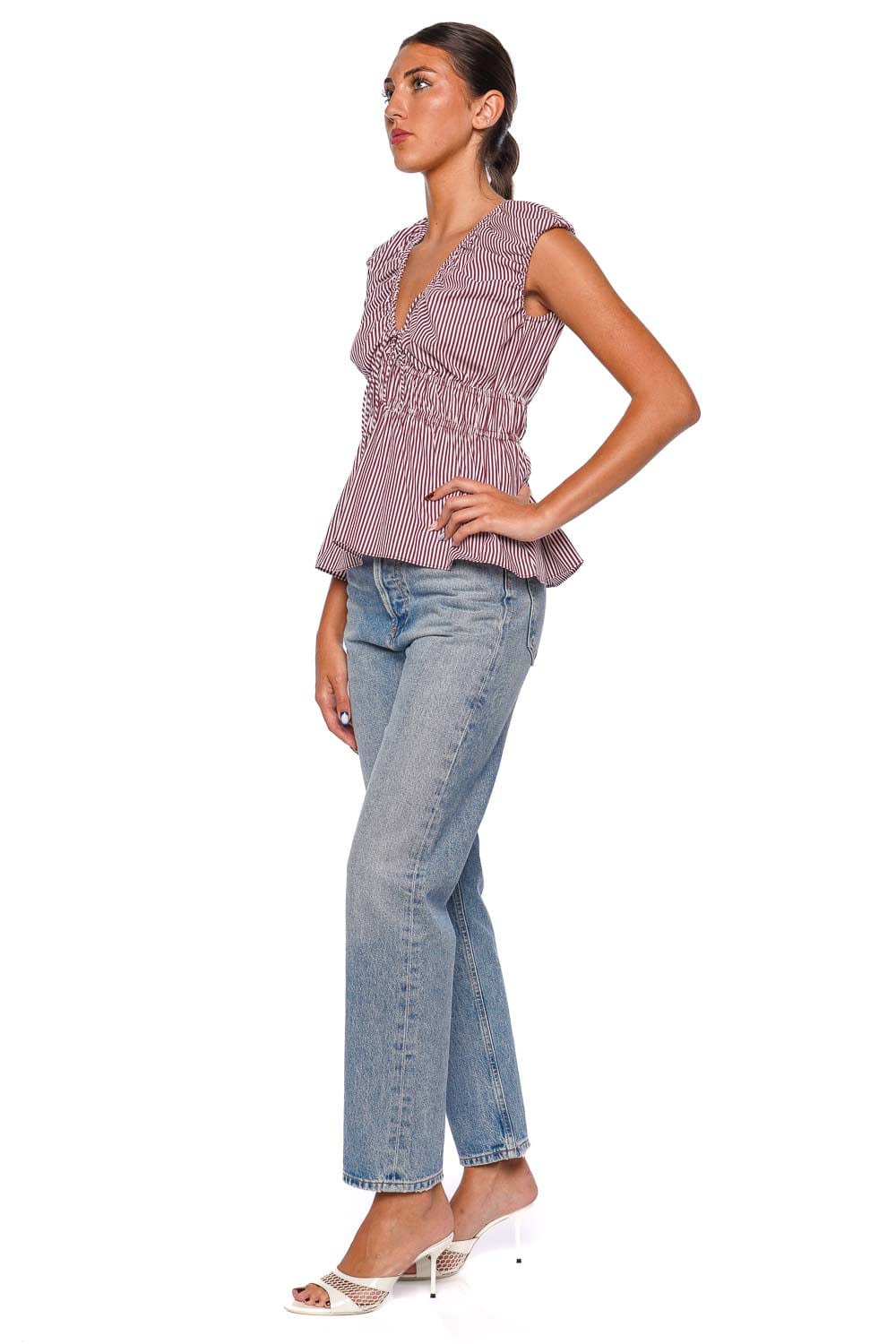 90's Pinch Waist High Rise Straight Jean