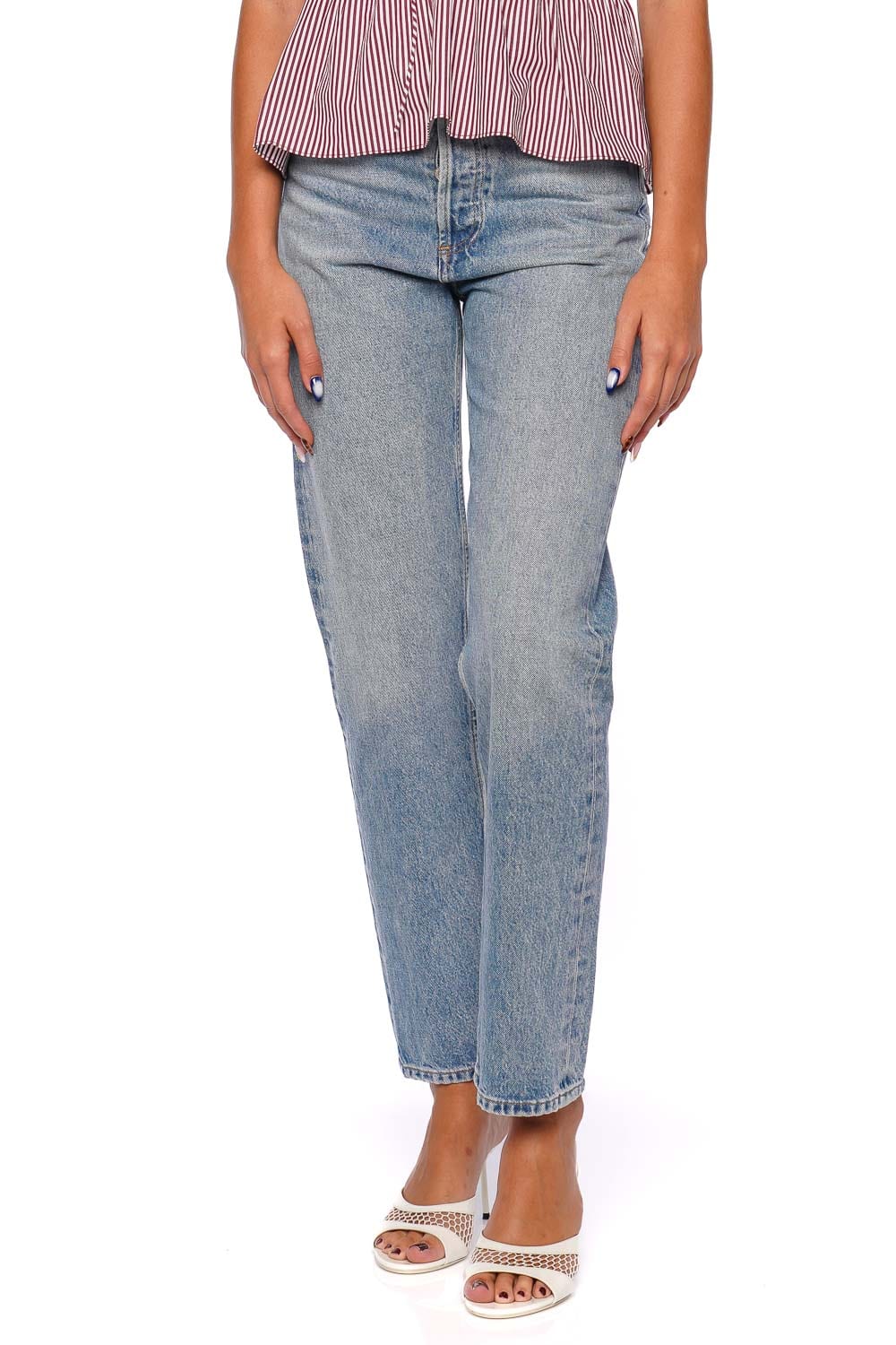 90's Pinch Waist High Rise Straight Jean