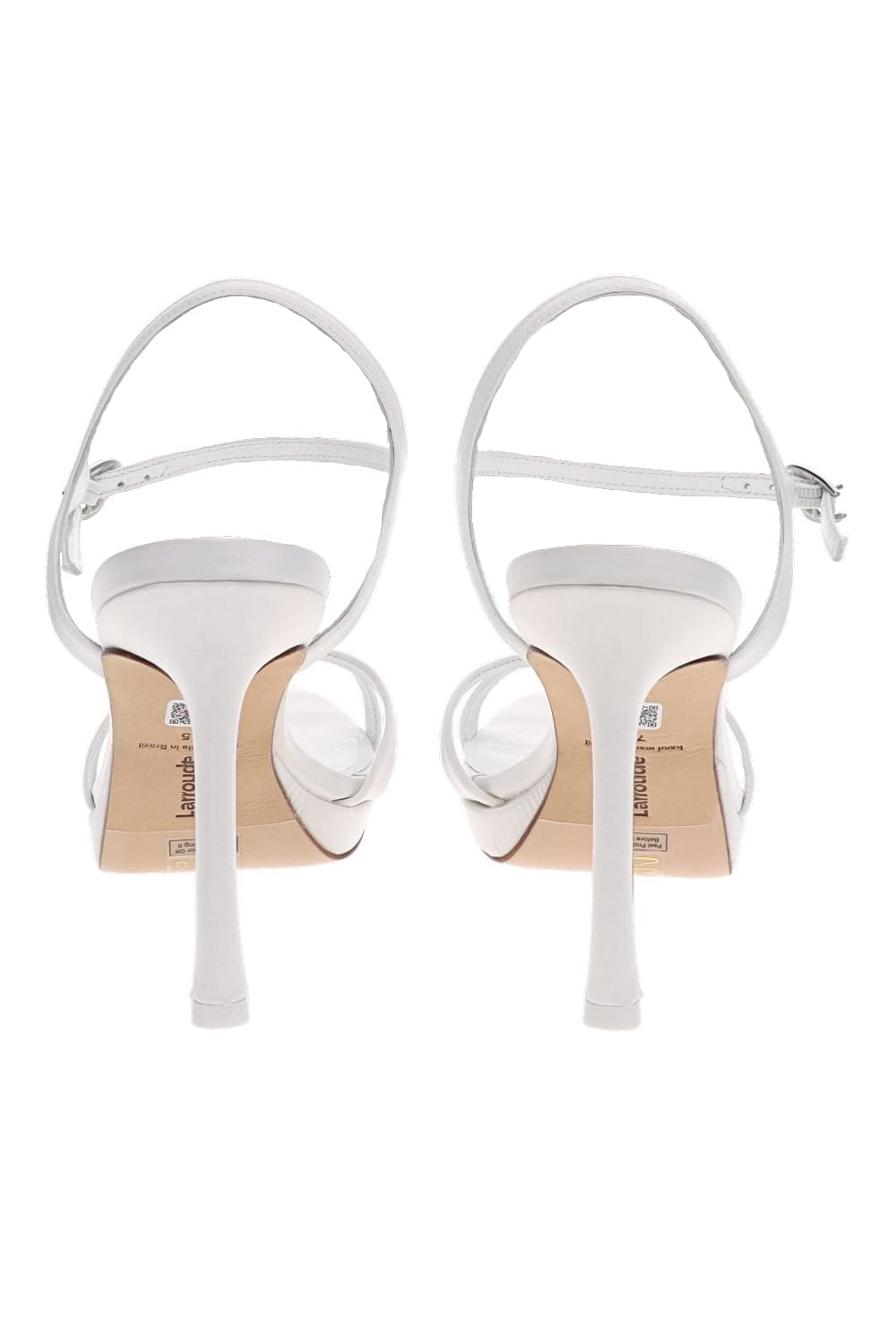 Angelina White Satin Ankle Strap Sandals