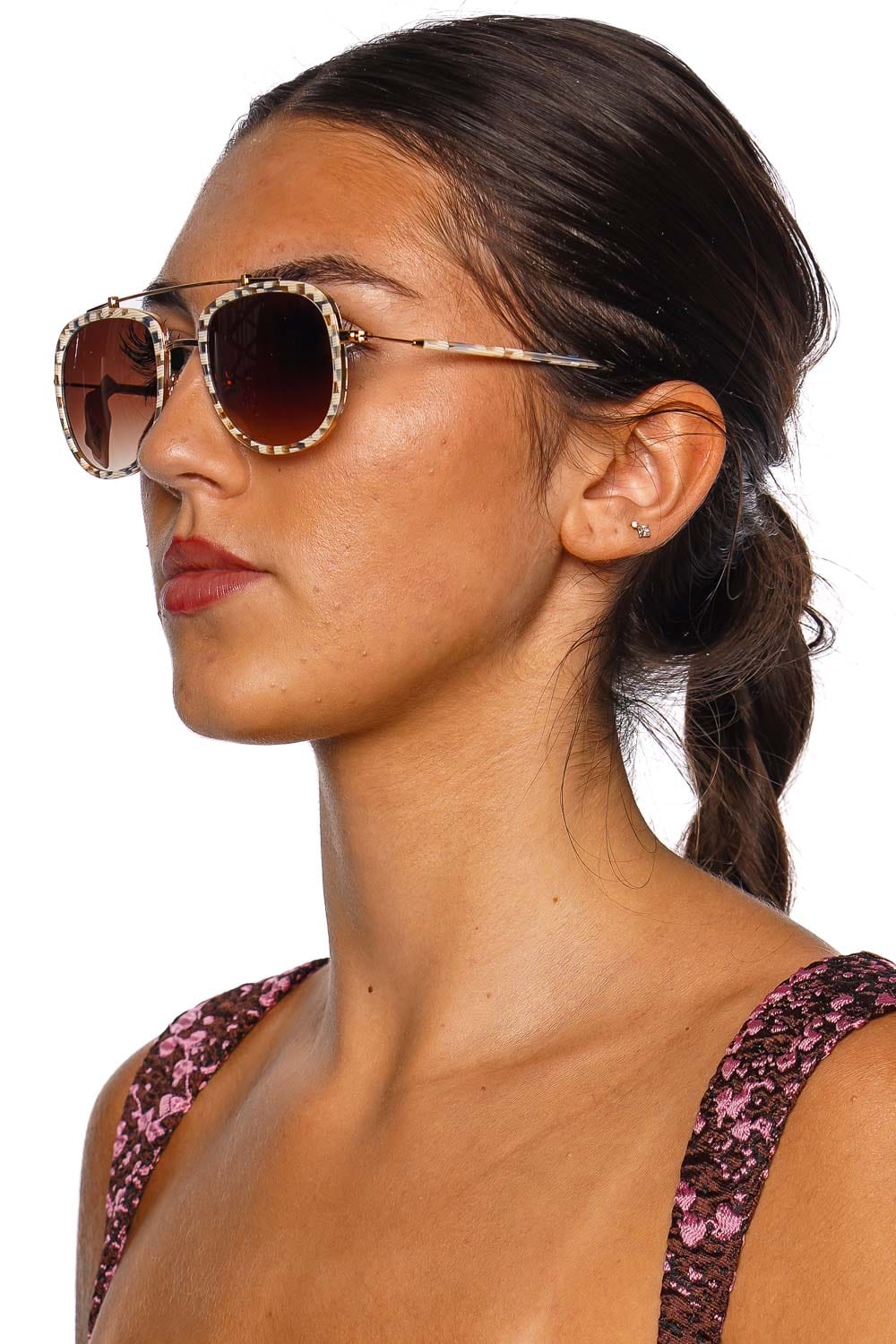 Breton Pincheck 18K Gradient Sunglasses