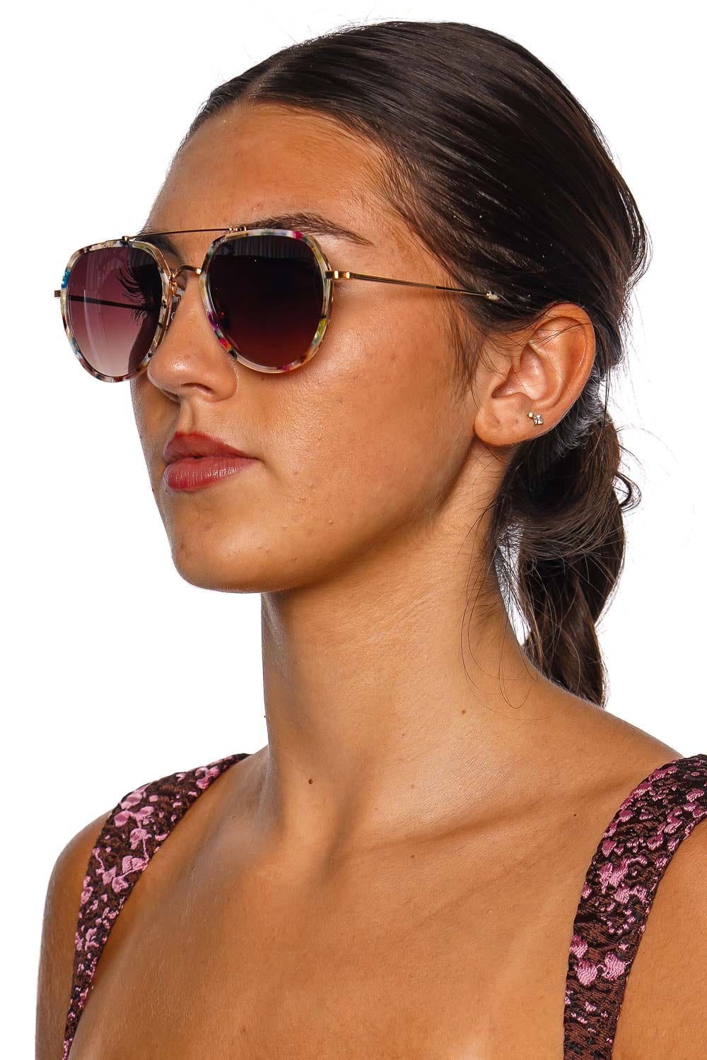 Baker Gelato Mirrored 18K Aviator Sunglasses