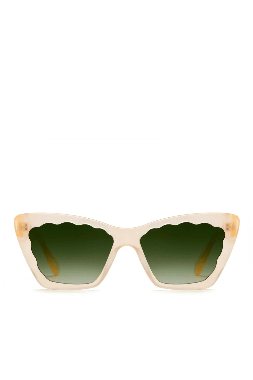 Brigitte Blonde Scalloped Acetate Sunglasses