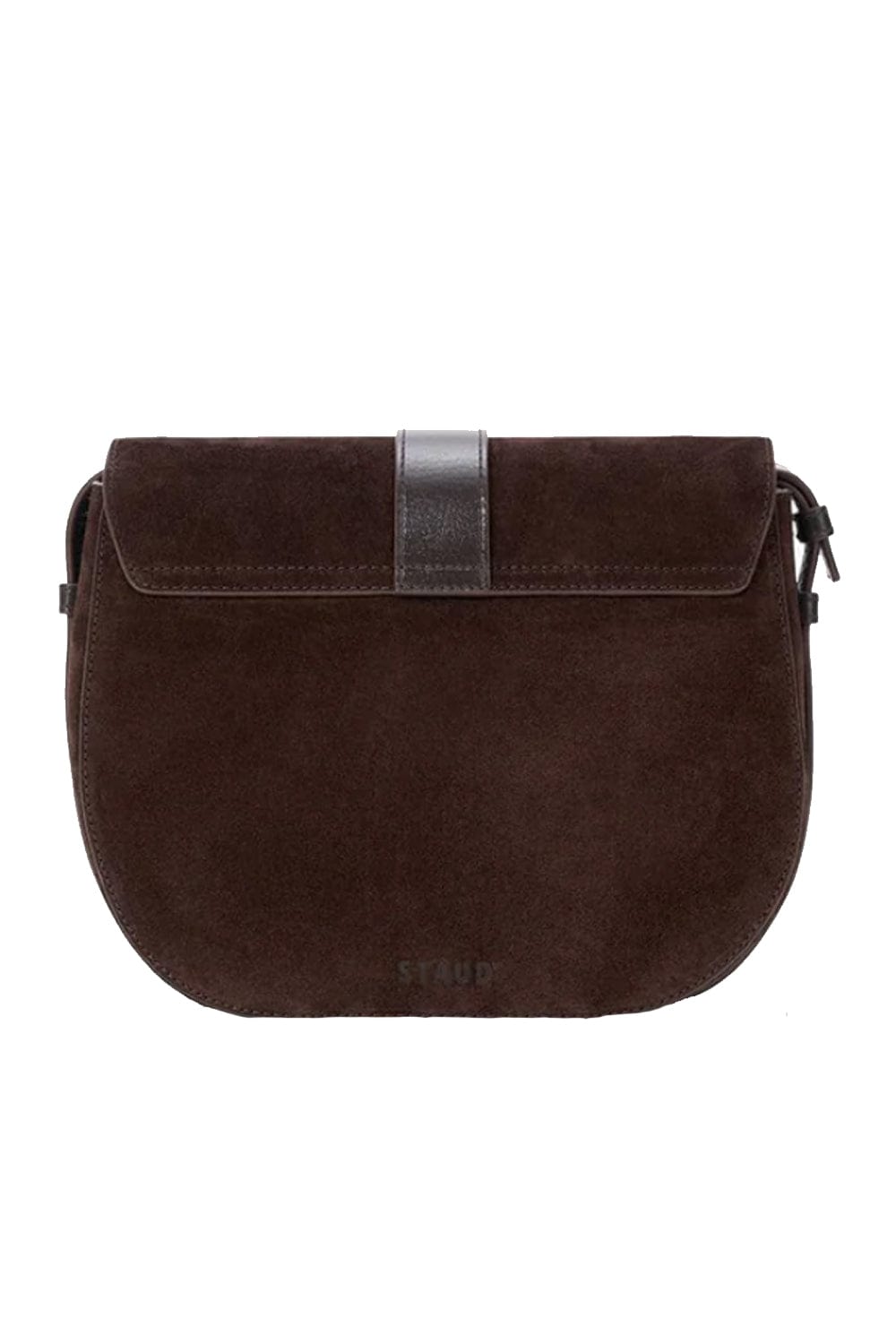 Bella Truffle Suede Leather Saddle Bag