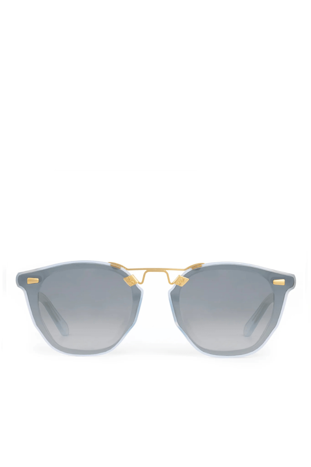 Beau Nylon Powder Blue 18K Mirrored Sunglasses