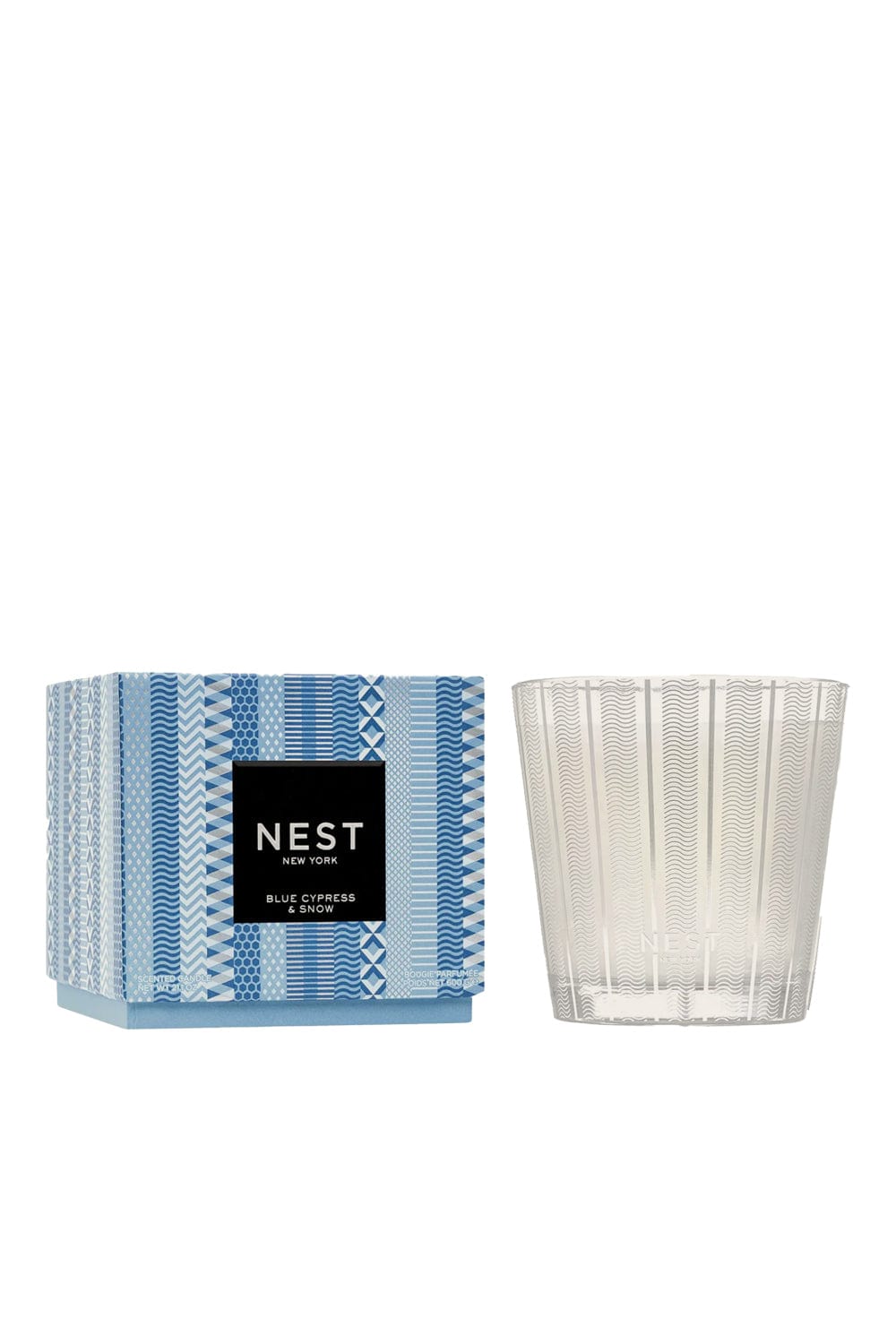 Blue Cypress & Snow 3 Wick Candle