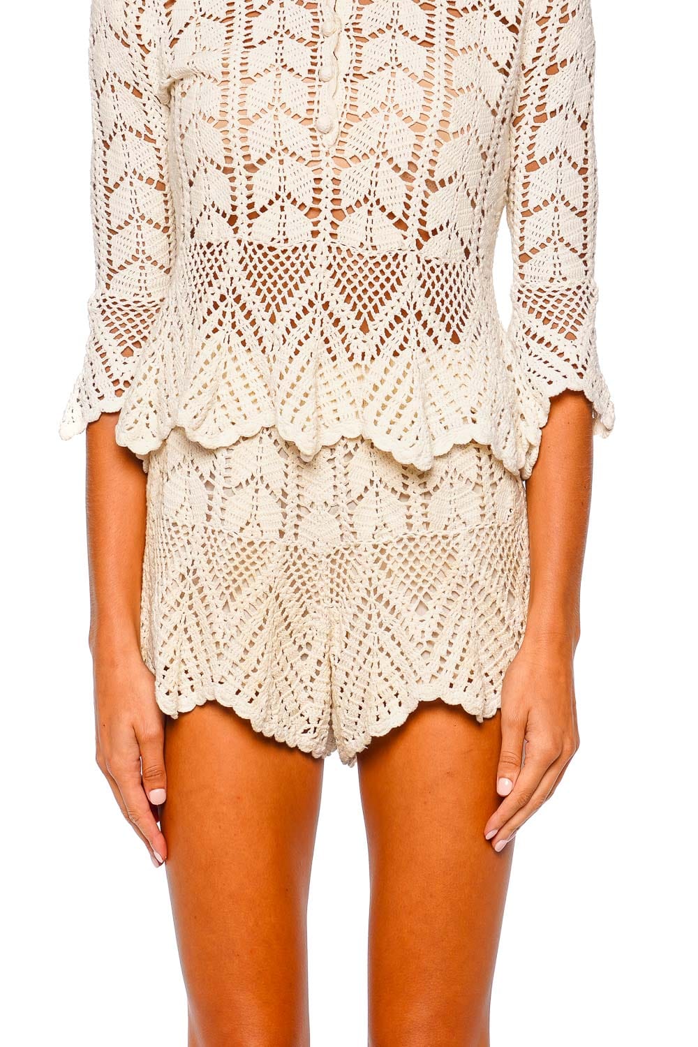 Awaken Cream Lace Crochet Short