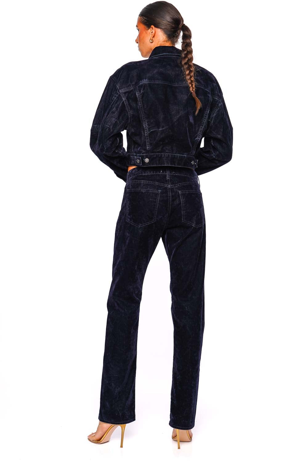 Blue Crush Velvet Low Rise Slim Jean