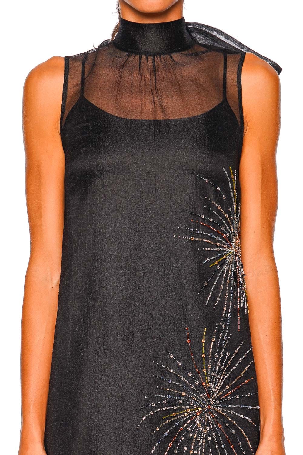 Albee Firework Embellished Halter Mini Dress